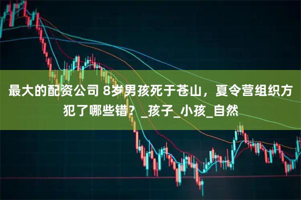 最大的配资公司 8岁男孩死于苍山，夏令营组织方犯了哪些错？_孩子_小孩_自然